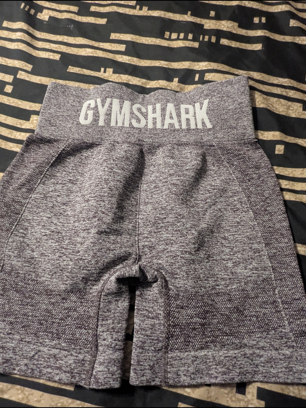 Gymshark High-Waist Purple Heather Workout Shorts